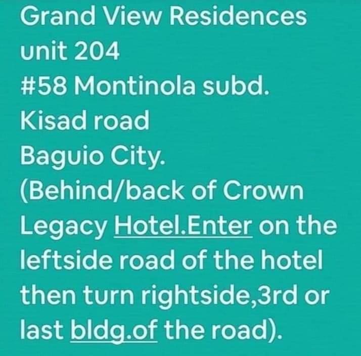 Grandview Residences near Burnham Park-unit 204 Baguio City Exterior foto
